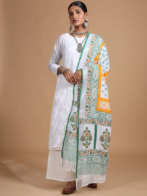 Taavi Cotton Blend Woven Women Dupatta