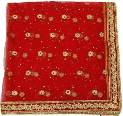 sky cloud Net, Nylon Embroidered Women Dupatta