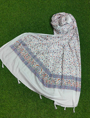 DL F Cotton Blend Floral Print Women Dupatta