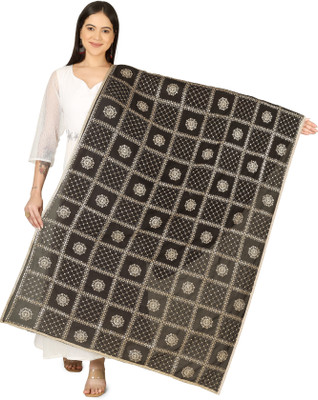 A R SILK DUPATTA HUB Silk Blend Embroidered Women Dupatta