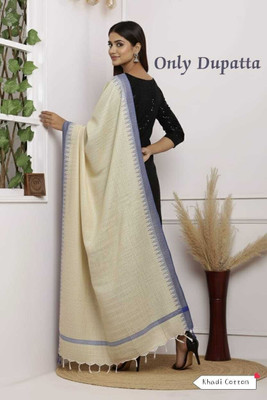 Hut Khadi Cotton Solid Women Dupatta