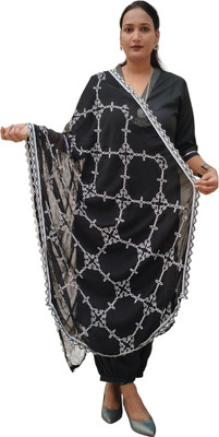 Taashu Creations Chiffon Embroidered Women Dupatta