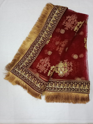 ASHA CHUNRI HOUSE Net Embellished Women Dupatta
