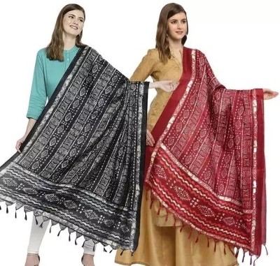 Chaukhat Khadi Silk Printed Women Dupatta