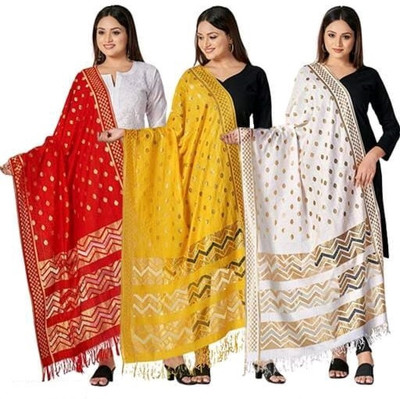Nakoda Creation Silk Blend Printed Women Dupatta