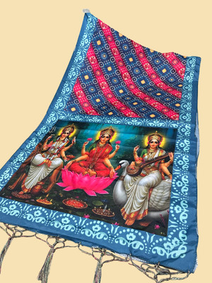 Bloviate Silk Blend Printed, Applique Women Dupatta