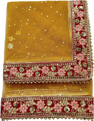 Navti Creations Net Embroidered Women Dupatta