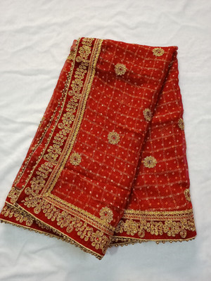 ASHA CHUNRI HOUSE Georgette Embroidered Women Dupatta