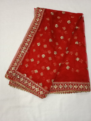 ASHA CHUNRI HOUSE Net Embroidered Women Dupatta