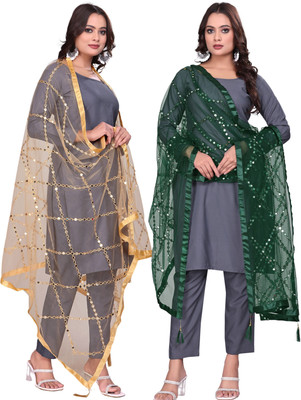 Kemza Net Embroidered Women Dupatta