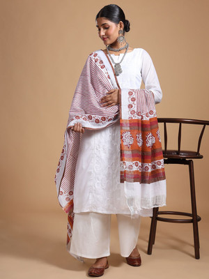 Taavi Cotton Blend Woven Women Dupatta