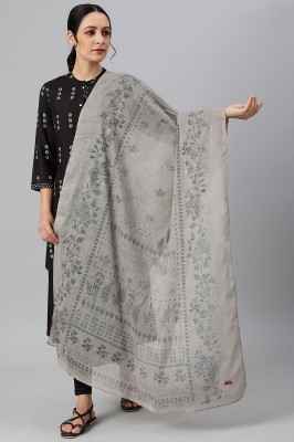 W Net Floral Print Women Dupatta