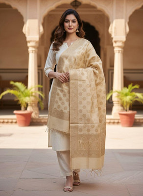 Urban Kanya Silk Blend Floral Print Women Dupatta