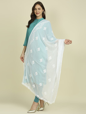 DUPATTA BAZAAR Chiffon Embroidered Women Dupatta