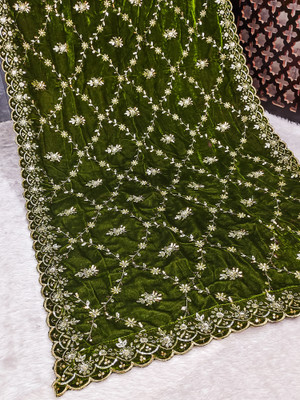 tathastufab Velvet Embroidered Women Dupatta