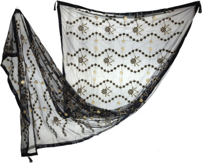 Drashti Collection Poly Georgette Embroidered Women Dupatta