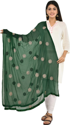 YOUTHQUAKE Chiffon Embroidered Women Dupatta
