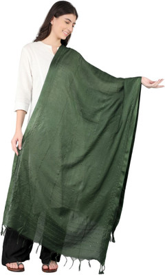 A R SILK DUPATTA HUB Cotton Blend Solid Women Dupatta