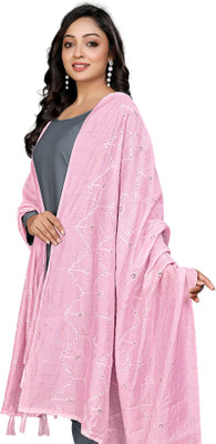 Sekmany Poly Chanderi Embroidered Women Dupatta