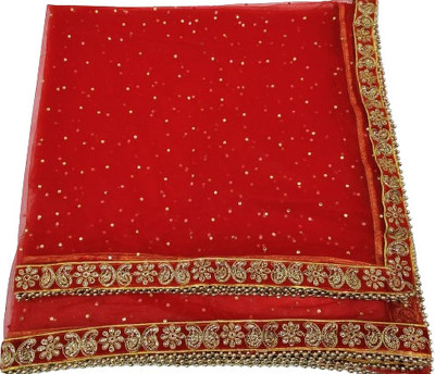 GUNNEY FASHIONS Net Embroidered Women Dupatta