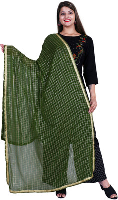 AARAV Chiffon Checkered Women Dupatta