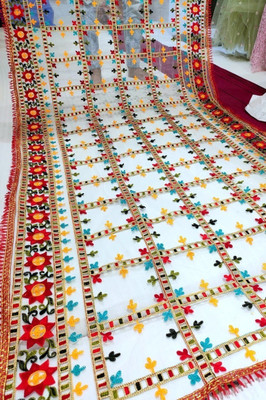 DHARMEE Net Embroidered Women Dupatta
