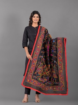 Apratim Pure Cotton Embroidered Women Dupatta