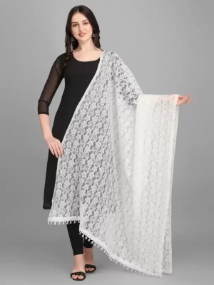 Bride brand Net Self Design Women Dupatta