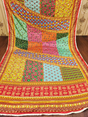 Samrthyafashion Silk Blend Printed Blouse Material