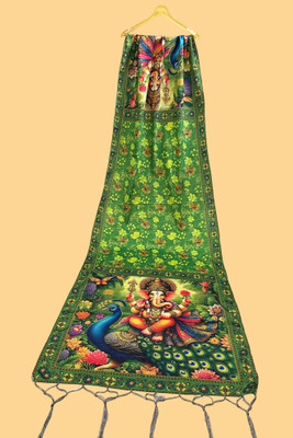 Bloviate Silk Blend Printed Women Dupatta