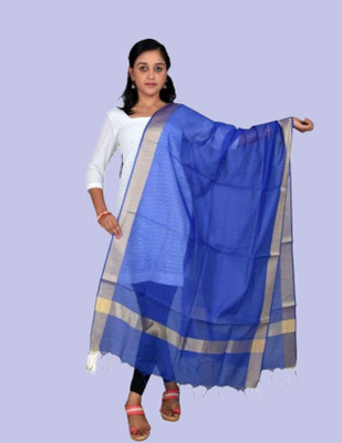 Draxstarr Cotton Silk Solid, Woven Women Dupatta