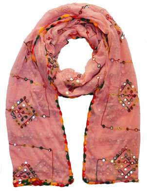 YOUTHQUAKE Chiffon Embroidered, Embellished Women Dupatta