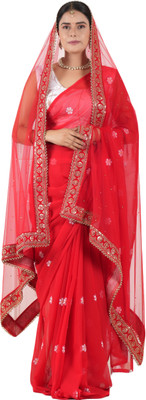 A R SILK DUPATTA HUB Net Embroidered Women Dupatta