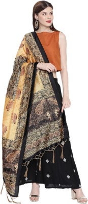 KAHIRAA WHOLETEX Linen Blend Printed Women Dupatta