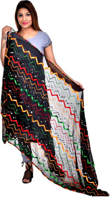 INVENT FASHION Chiffon Embellished Women Dupatta