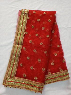 ASHA CHUNRI HOUSE Net Embroidered Women Dupatta