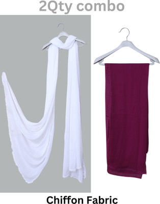 INVENT FASHION Chiffon Solid Women Dupatta