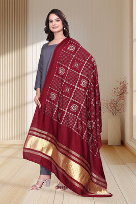 DHarmkul Sales Art Silk Embroidered Women Dupatta