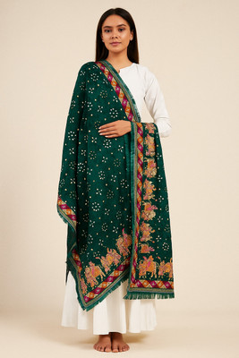 duppatta Art Silk Embroidered, Embellished, Solid Women Dupatta