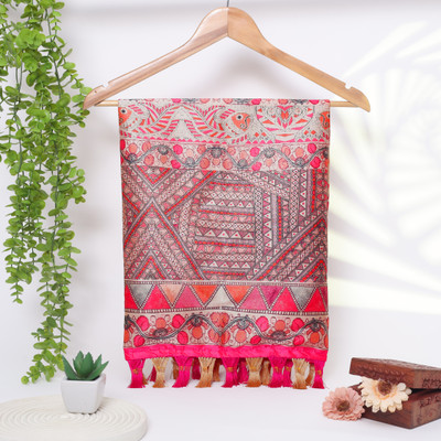 NESA Cotton Blend Floral Print Women Dupatta