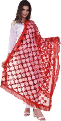 INVENT FASHION Net Embroidered Women Dupatta