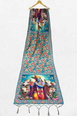 Bloviate Silk Blend Printed Women Dupatta