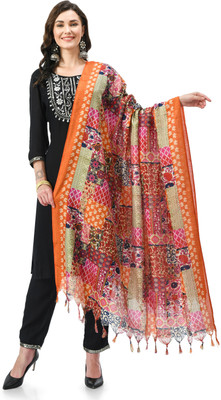 A R SILK DUPATTA HUB Silk Blend Printed Women Dupatta