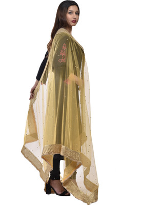 INVENT FASHION Net Embroidered Women Dupatta
