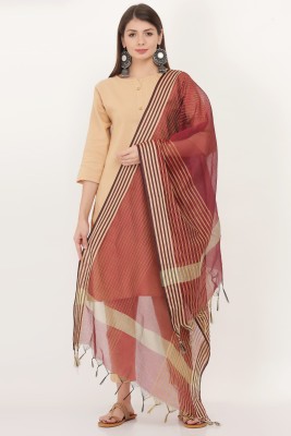 LIVVIE Cotton Silk Woven Women Dupatta