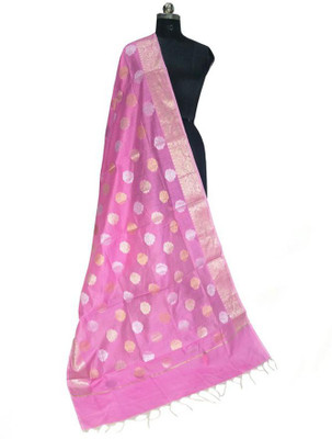 The SDF India Cotton Silk Woven Women Dupatta