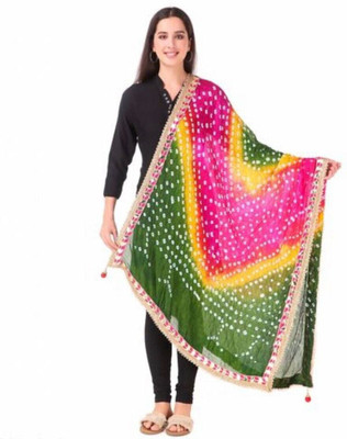 TMT HUB Silk Blend Self Design, Geometric Print Women Dupatta