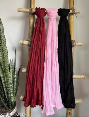 MAAN IMPEX Cotton Blend Solid Women Dupatta