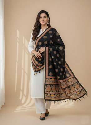 KIONA FAB Cotton Silk Printed Women Dupatta