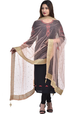 INVENT FASHION Net Embroidered Women Dupatta